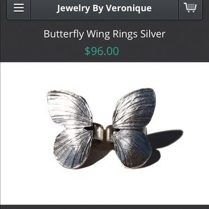 Antique Silver Plated Butterfly Rings